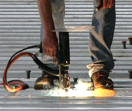 deck sheet welding shear connector stud